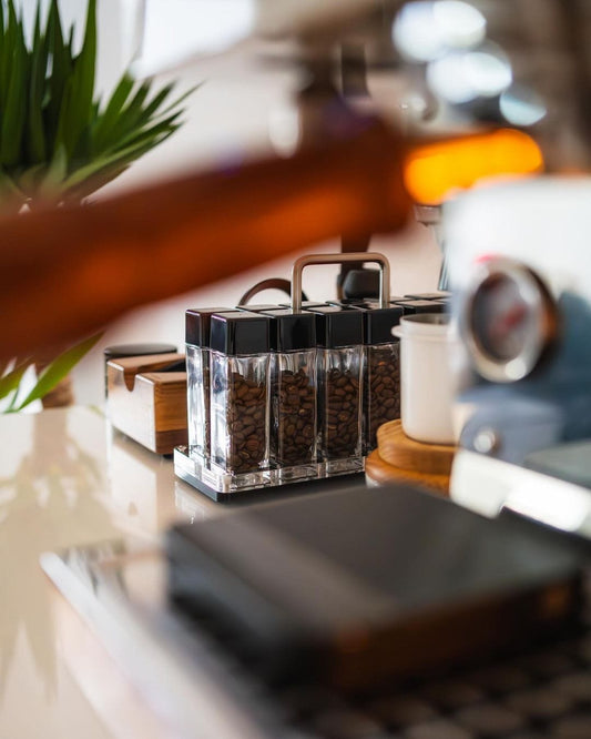 Normcore / 12 TUBES COFFEE BEAN CELLARS  WITH STAND - GLASS TUBES